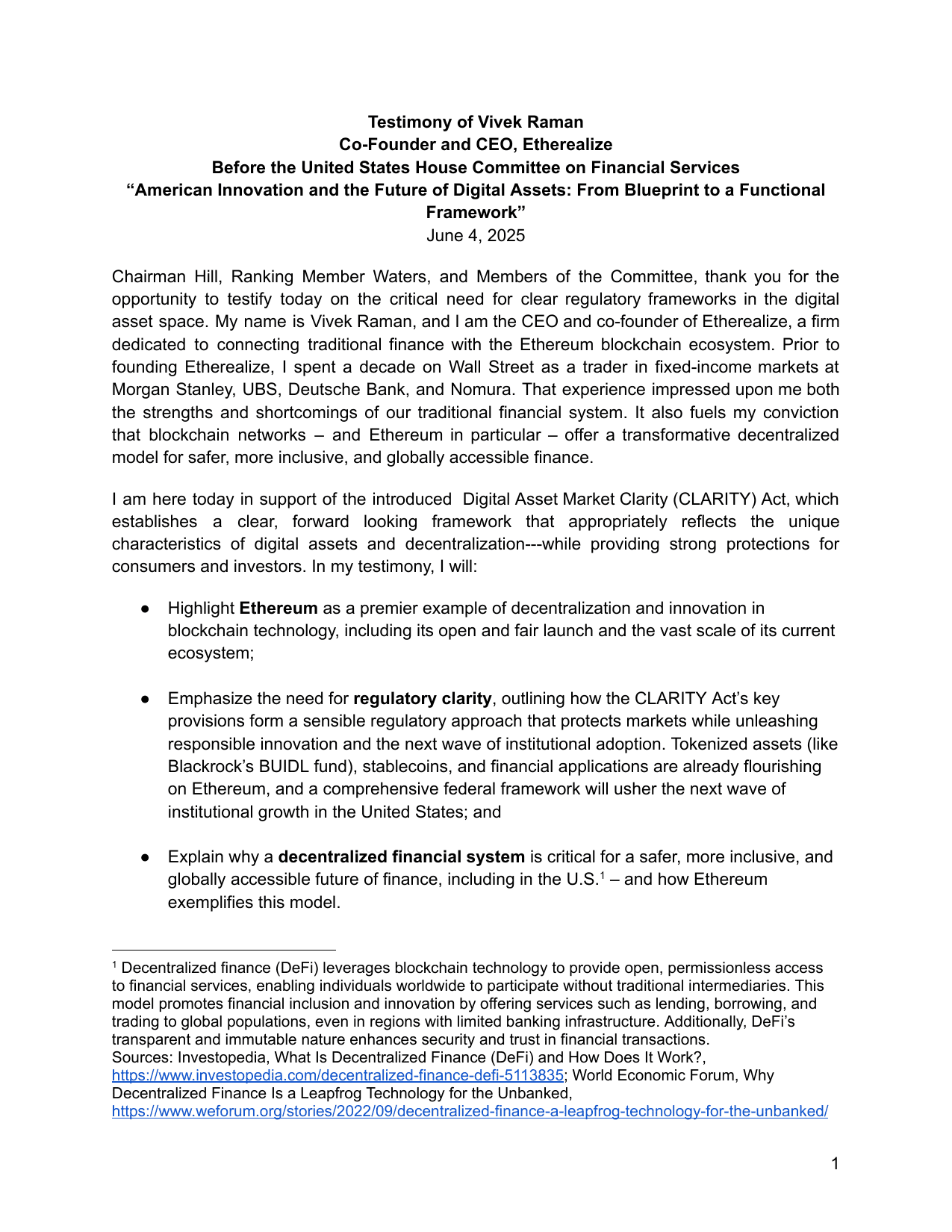 American Innovation and the Future of Digital Assets: From Blueprint to a Functional Framework